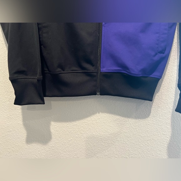 Adidas Big Logo Track Jacket Full Zip Black Purple Gray Color Block Size S - Picture 7 of 7
